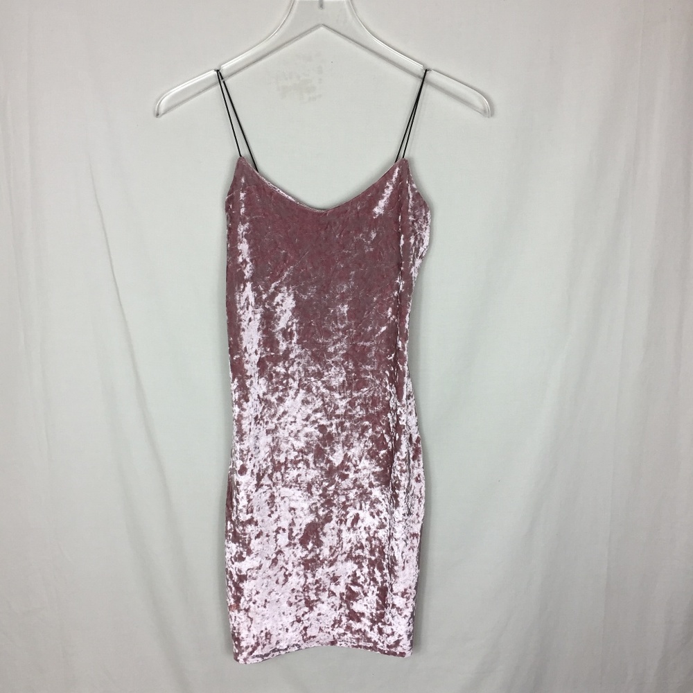 Blush Pink Velour Dress